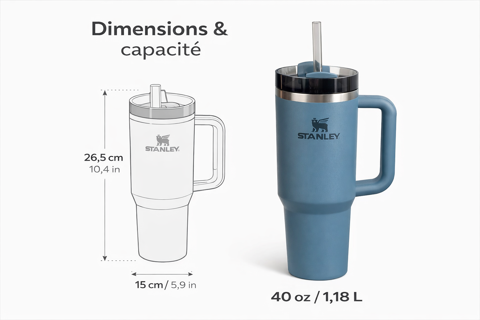 Stanley 1.8L -Gardez votre boisson GLACÉE pendant 48h même sous la chaleur de Dakar 🧊🔥”