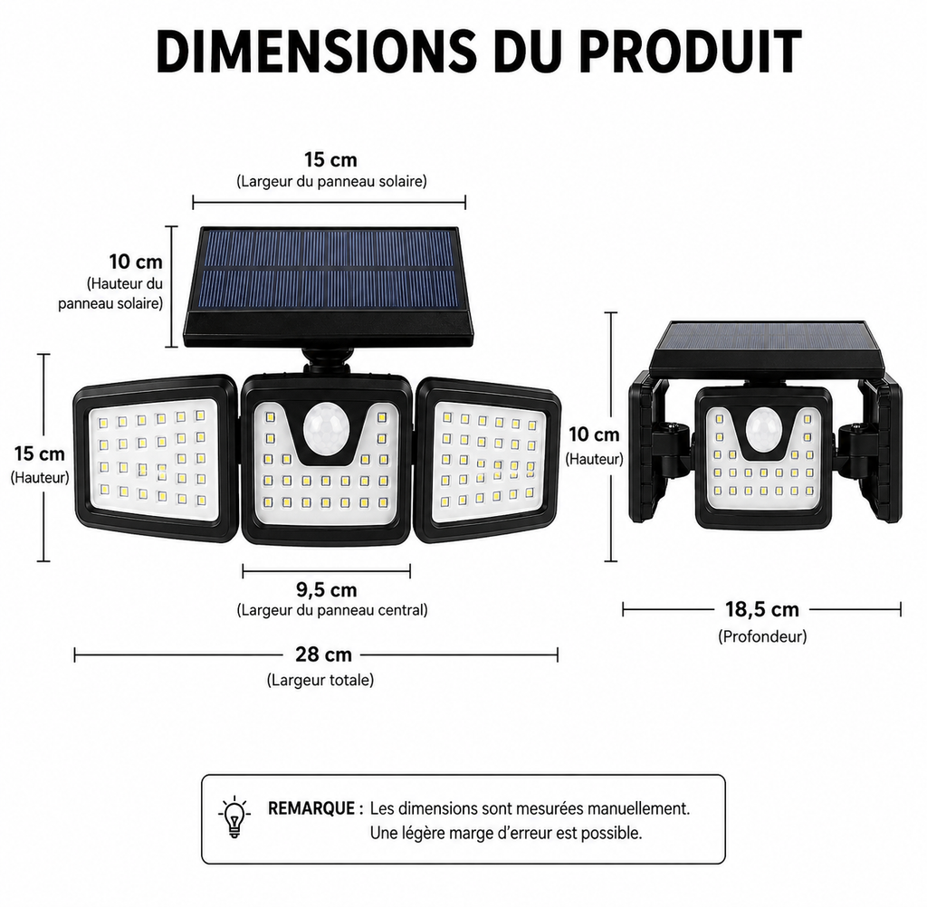 La sécurité de votre maison commence ici : Lampe Solaire Intelligente 74 LED