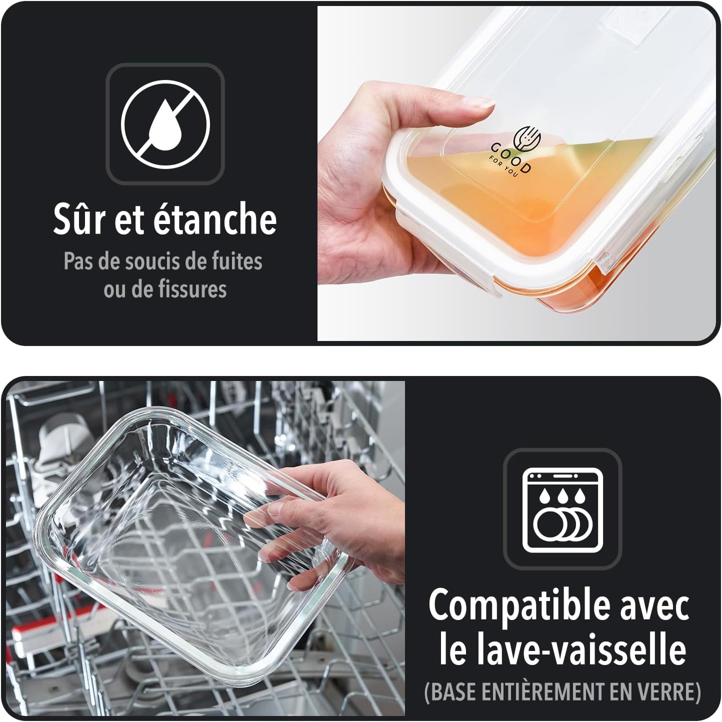 Boîtes Alimentaires en Verre Hermétiques