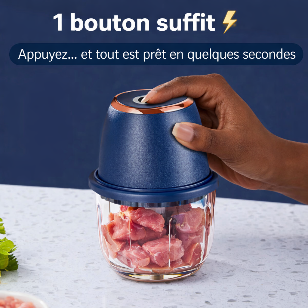 Mini hachoir électrique  Cuisine rapide sans effort