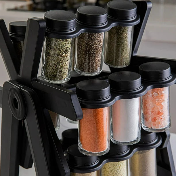 Carrousel à Épices Rotatif : Fini le désordre dans votre cuisine