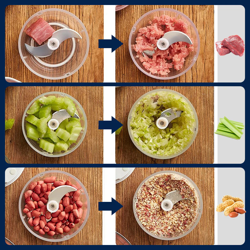 Mini hachoir électrique  Cuisine rapide sans effort